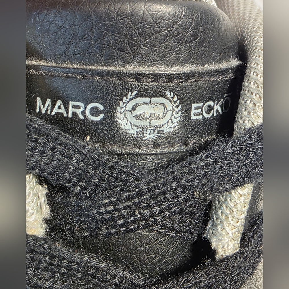 Marc Ecko Men’s Black Leather Lace-Up Low-top Casual Sneakers Size 11.5 - Picture 8 of 13